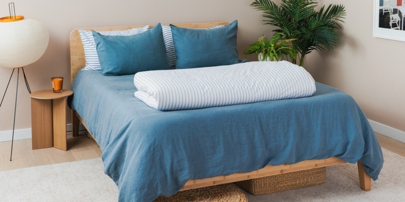 Duvet Cover Matte White Smooth Texture Scandinavian Aesthetic Clean