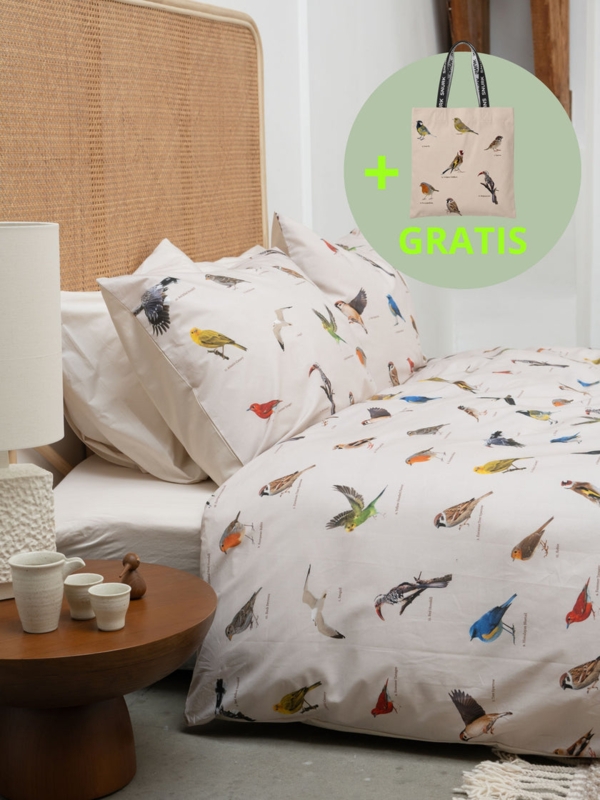 Duvet Cover Photographic Bird Print Nature Inspired Bedding