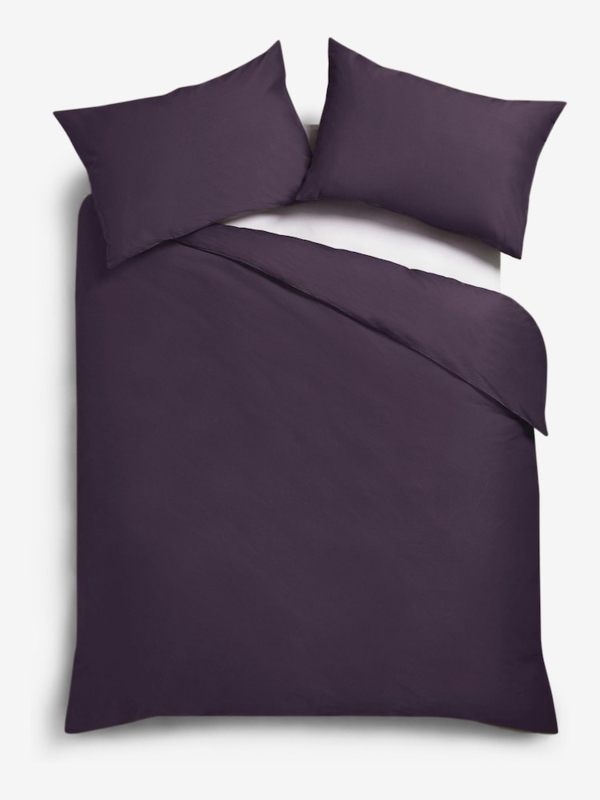 Duvet Cover Set Blackberry Tone Plain Matte Minimalist Sophisticated