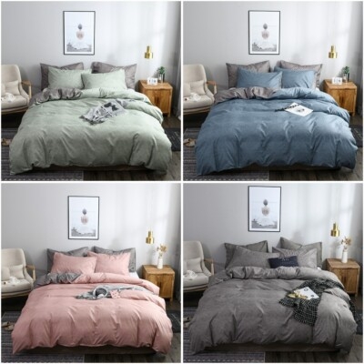 Duvet Cover Set: Forest Green Solid Color, Matte Finish Minimalist.