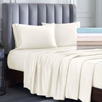 Duvet Cover Set: Ivory Tone Smooth Texture Modern Bedroom Styling