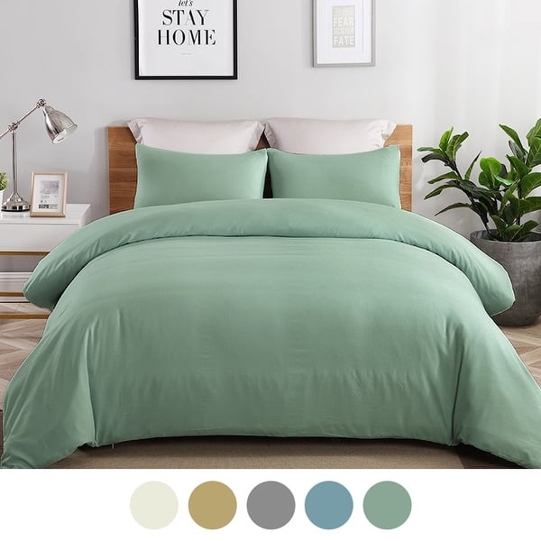 Duvet Cover Set, Lightweight Microfiber, Zipper Closure, Airy Bedding Styling