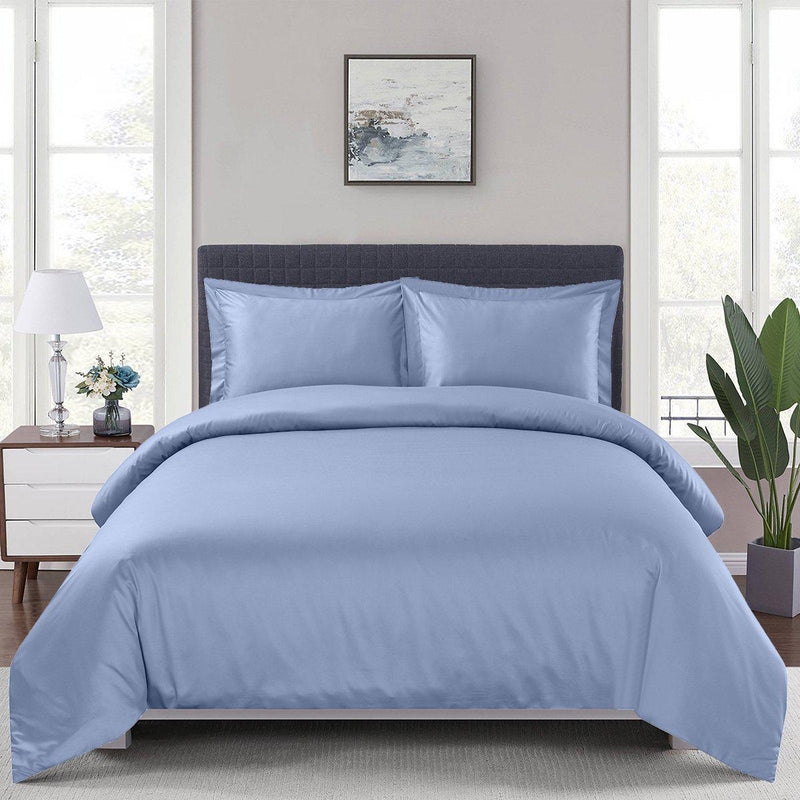 Duvet Cover Set: Luminous Sheen Bamboo Viscose with Button Detail