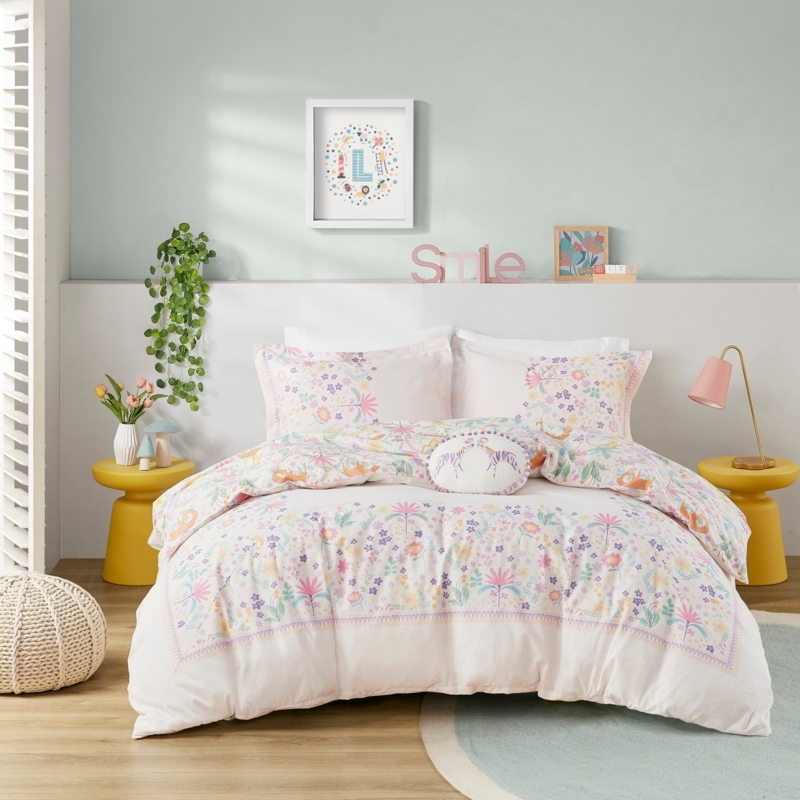 Duvet Cover Set Navy Floral Ground Girls Botanical Duvet Cover