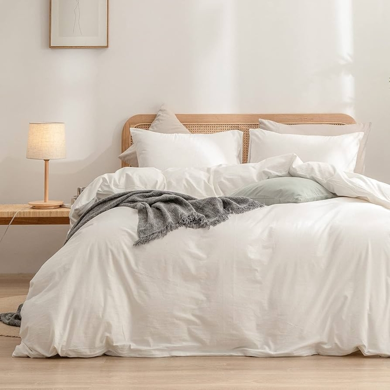 Duvet Cover Set Off-White Washed | Relaxed Linen Look Bedding