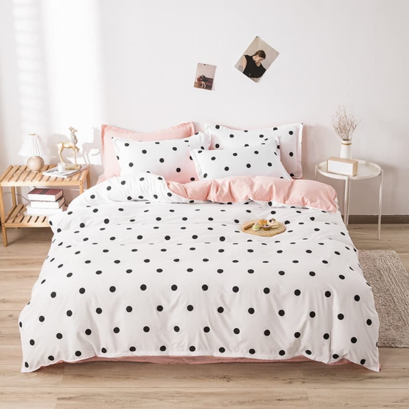 Duvet Cover Set Oversized Dots Minimalist Polka Dot Bedding