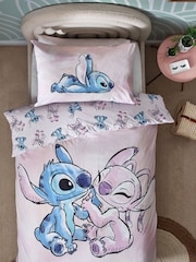 Duvet Cover Set Purple Reversible Character Print Lilac Playful