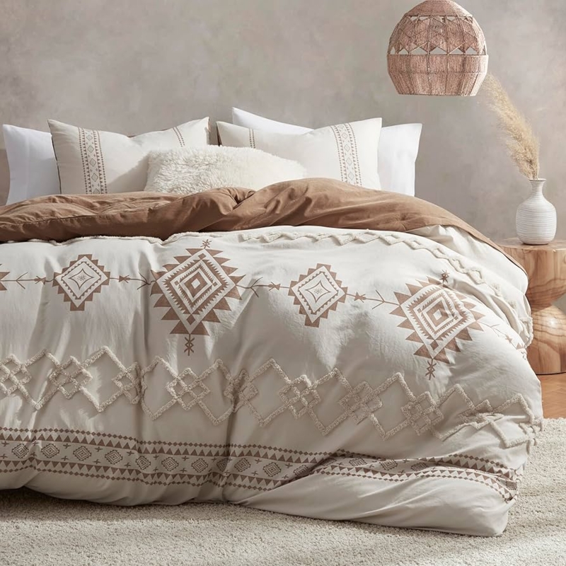 Duvet Cover Set Terracotta Beige Microfiber Matte Minimalist Earthy Decor