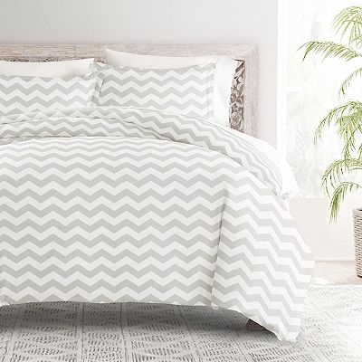 Duvet Cover Set Turquoise Textured Chevron Arrow Design Embossed