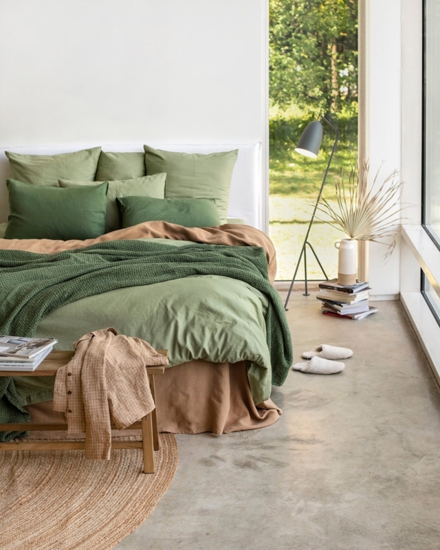 Duvet Cover Set Waffle Knit Linen Textured Waffle Knit Throw Styling