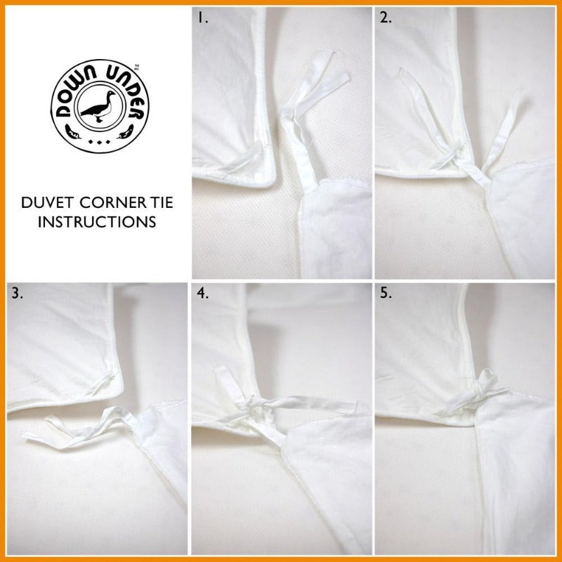 Duvet Insert White Baffle Box Stitching with Corner Loops