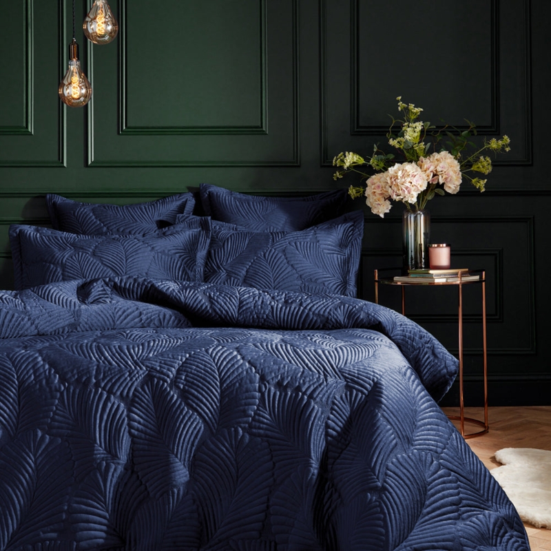 Duvet Set Quilted Velvet Diamond Texture Modern Glam