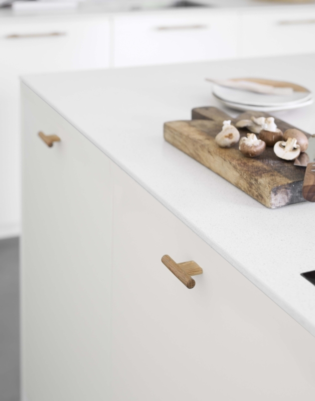 Elongated Cabinet Pull Minimalist Oak Wood Grain Linear
