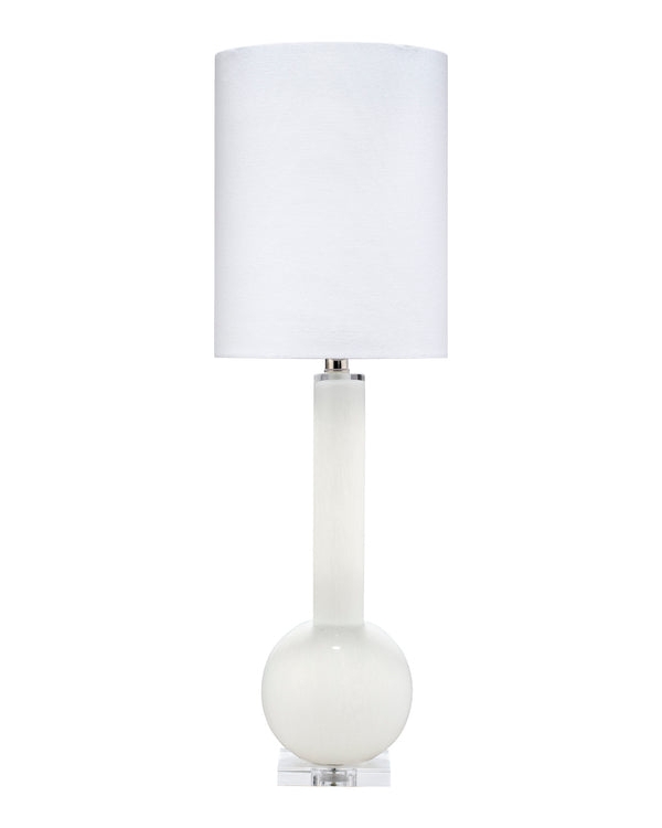 Extra Tall Organic Table Lamp Pitted White Base Oversized Drum Shade