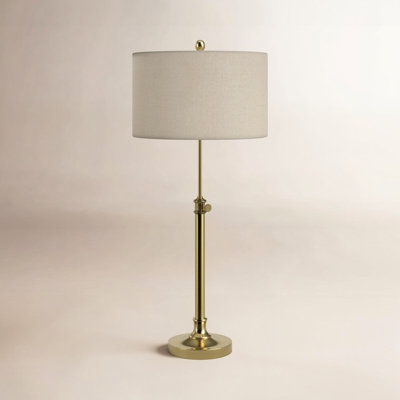 Farmhouse Table Lamp Adjustable Height Dark Bronze Telescoping Neck