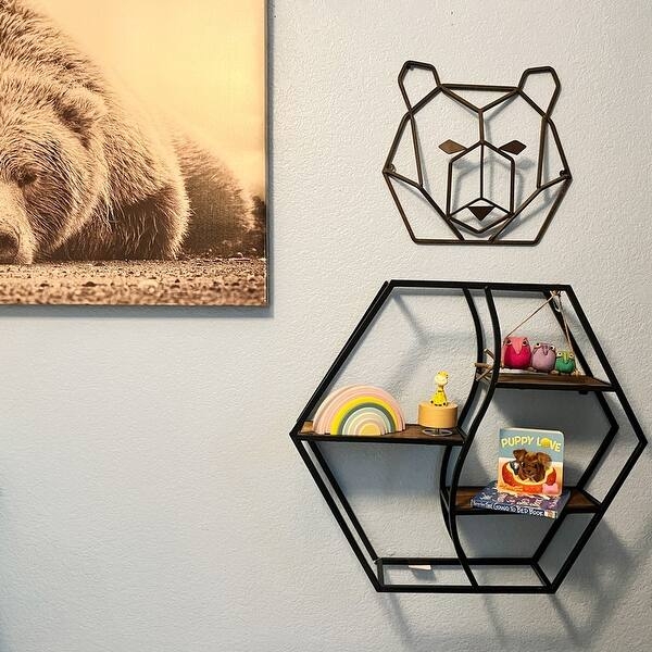 Farmhouse Wood Floating Shelves Set with Exposed Brackets