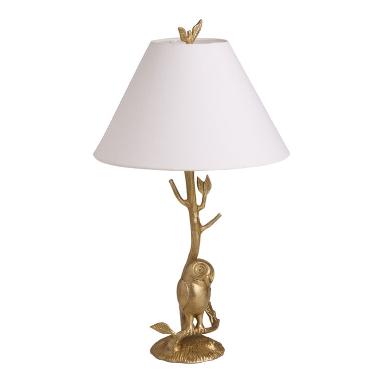 Figural Table Lamps Gold Animal Shaped Bases Whimsical