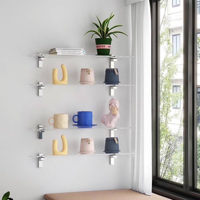 Floating Shelf Clear Acrylic Invisible Wall Mounted Display