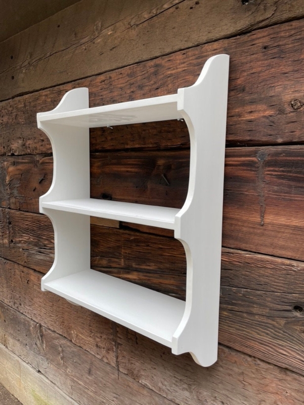 Floating Shelf Cutaway Profile Matte Natural Rustic Wood Wall Display