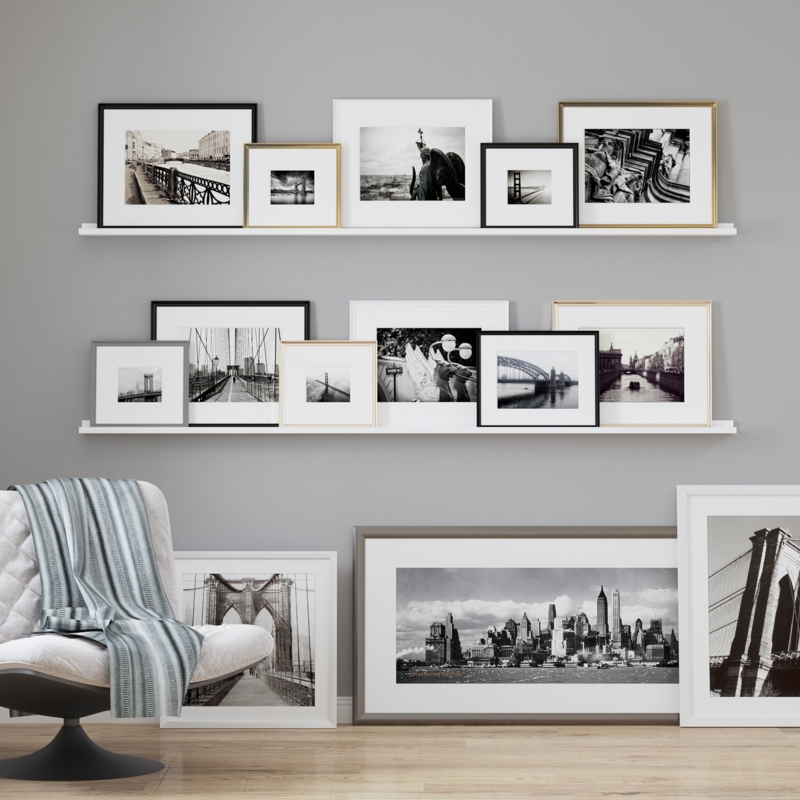 Floating Shelf Extra Long Length Picture Ledge Front Lip Gallery