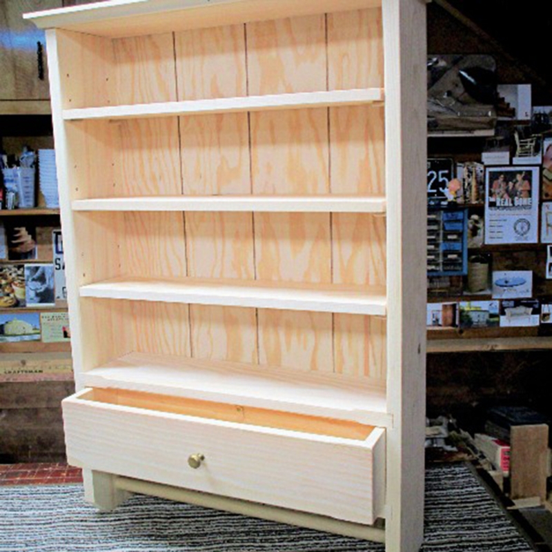 Floating Shelf Thick Profile Natural Wood Toned Finish Hidden Brackets