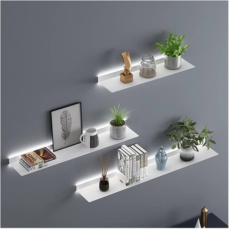 Floating Shelf: U-Shaped Metal Profile Matte Black, Atmospheric Home Office