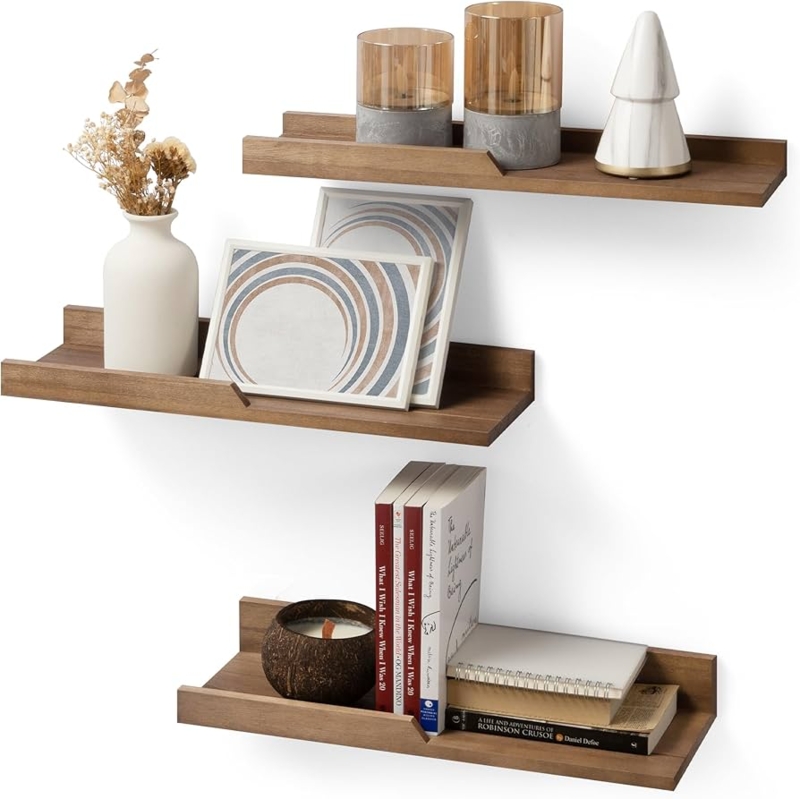 Floating Shelves Anti Fall Edge: Floating Shelves With Safety Lip Set