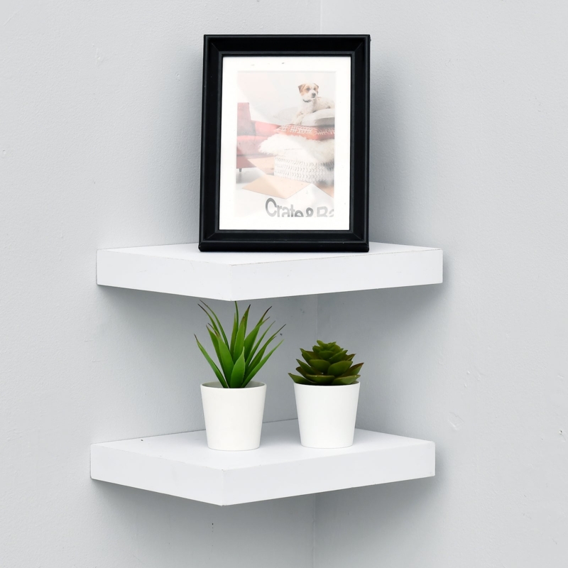 Floating Shelves Chunky Profile Espresso Brown Modern Minimalist