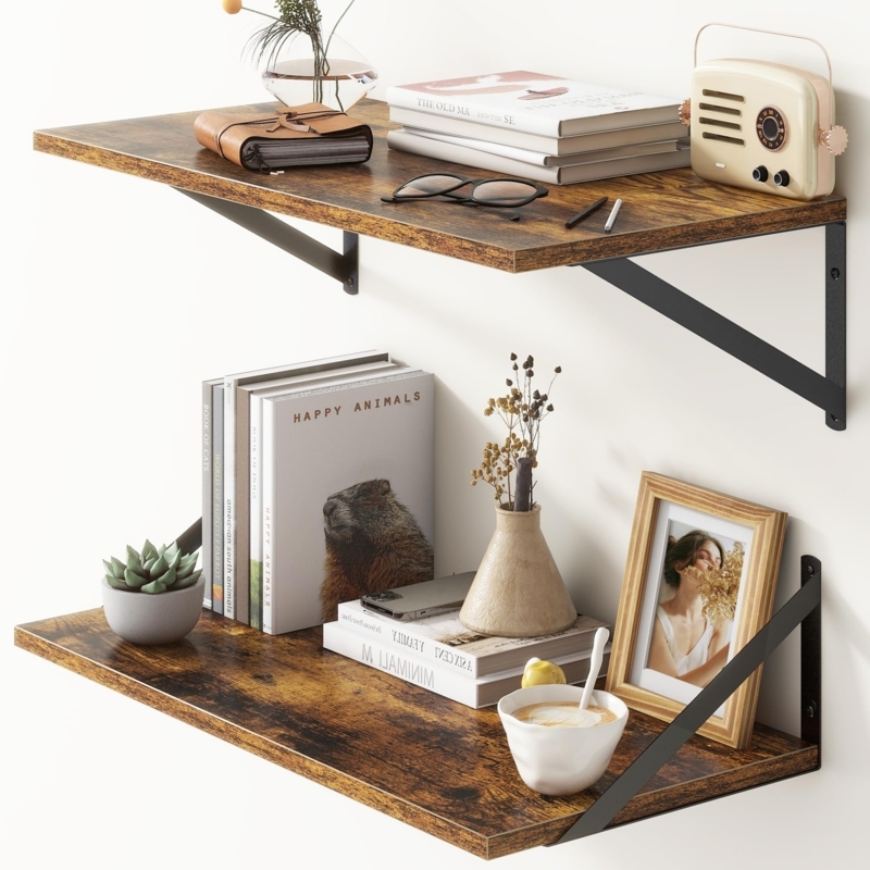 Floating Shelves Deep Profile with 12 Inch Depth for Wide Display