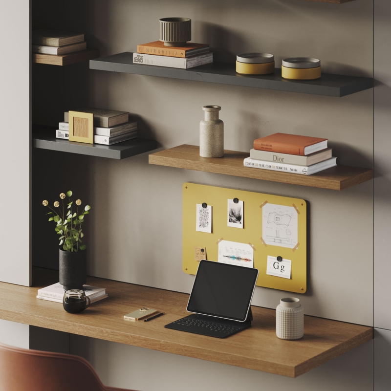 Floating Shelves Integrated LED Lighting Minimalist Wood Wall Storage