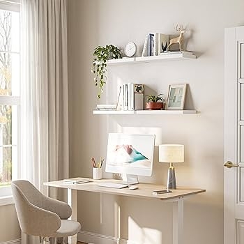 Floating Shelves Staggered Layout Set Of Four Scandinavian Decor