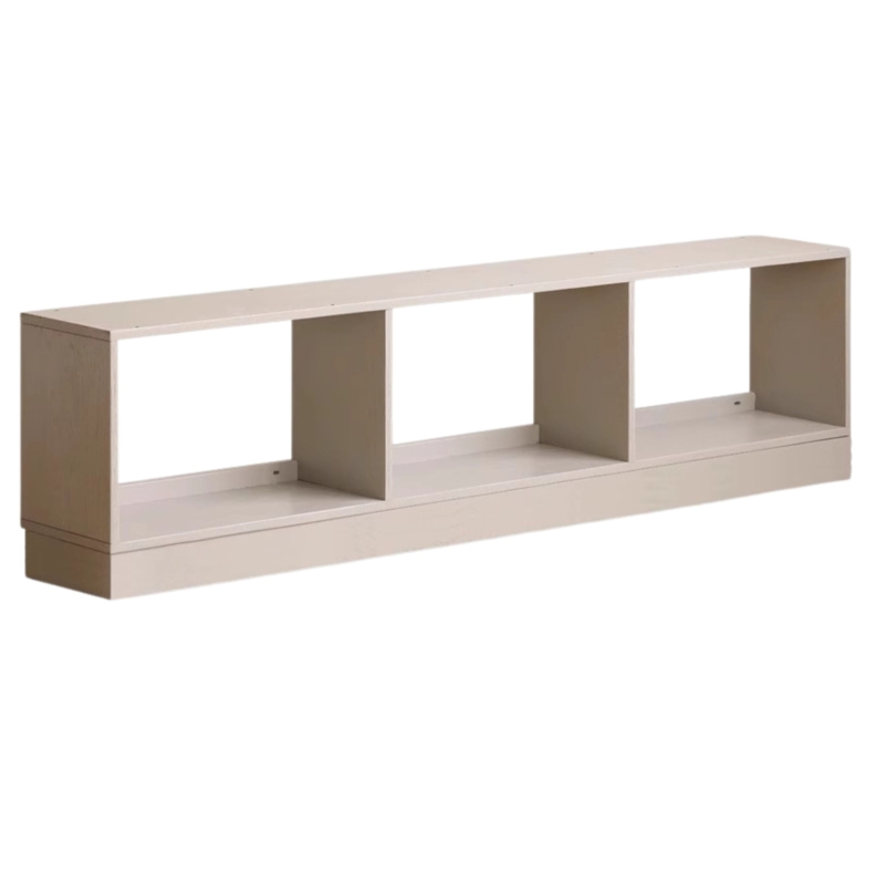 Floor to Ceiling Bookcase Wall Unit with Integrated TV Nook and LED