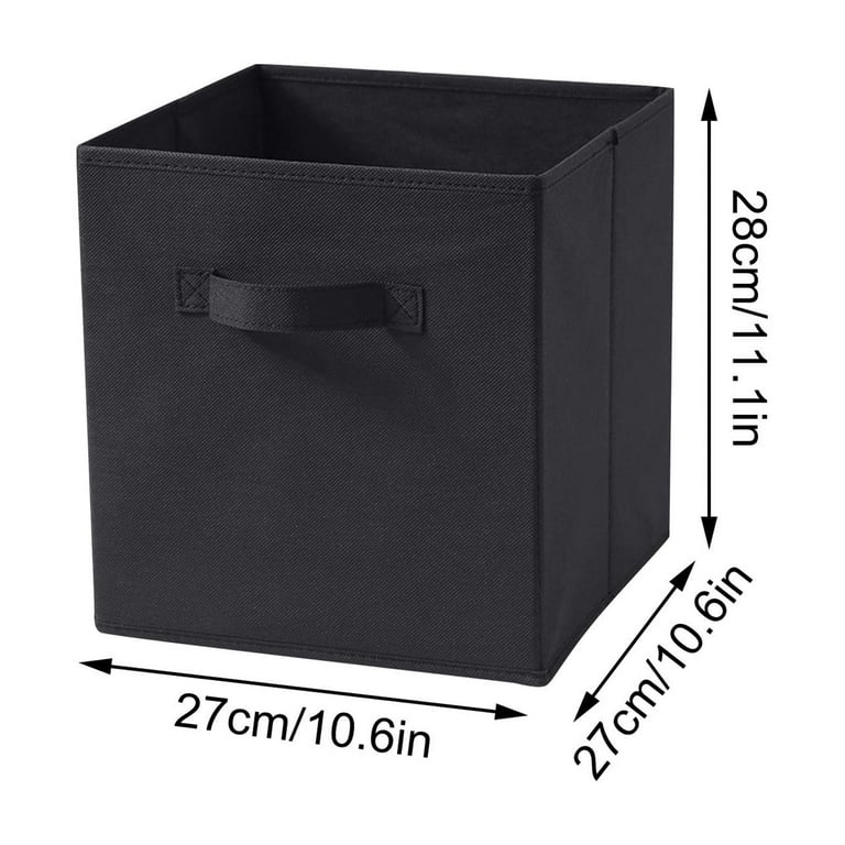 Foldable Storage Cube Square Fabric Bin with Reinforced Handle