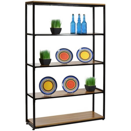 Freestanding Shelving Unit with Open Back Silhouette