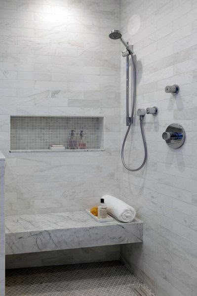 Freestanding Shower Bench Slatted Seat Spa Style Walk In Shower Drainage