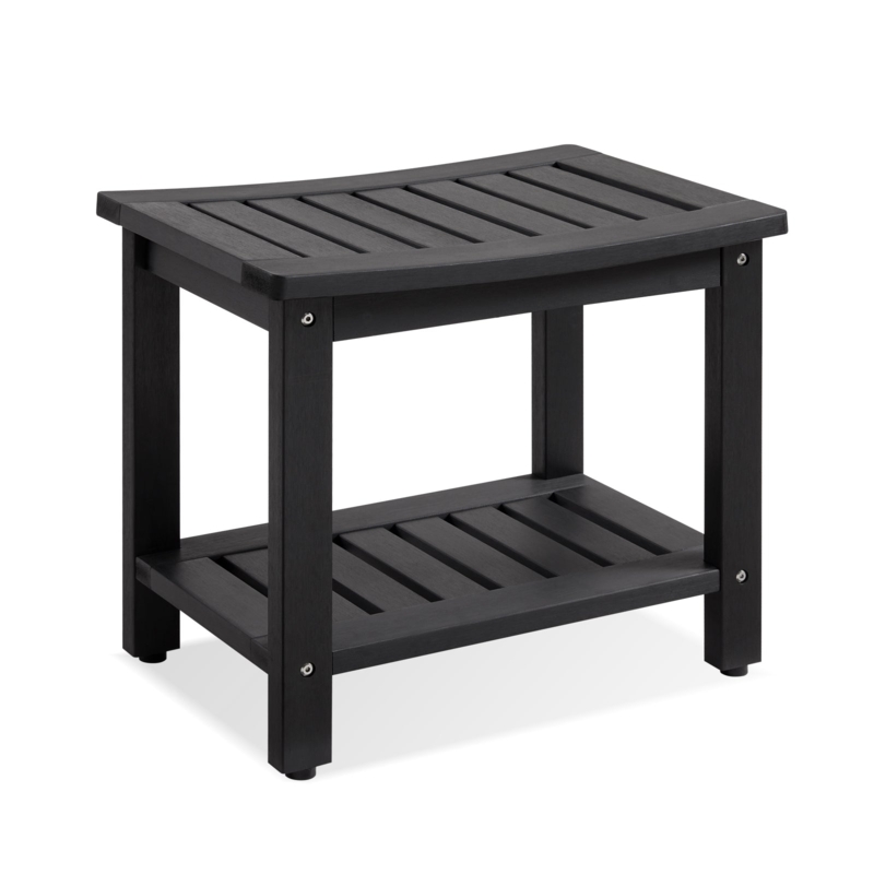 Freestanding Shower Bench, Two-Tier with Concave Seat.