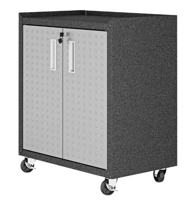 Garage Storage System: Dark Grey Six-Piece Modular Cabinet Set