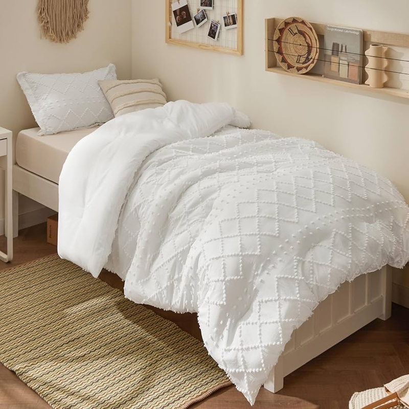 Geometric Tufted Comforter Set Boho Textured Comforter Set