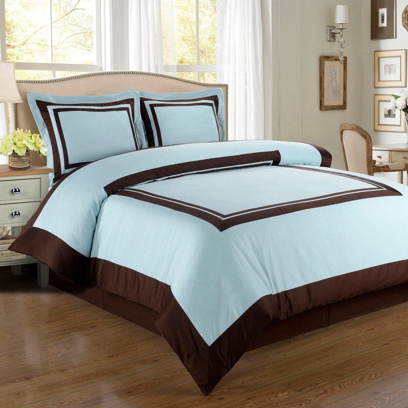 Grey Geometric Duvet Cover Set Interlocking Circle Hotel Style Bedding