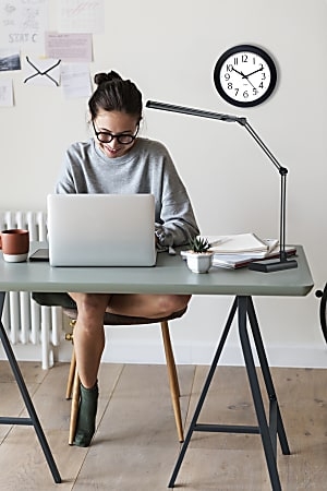 Industrial Desk Lamp Matte Black Exposed Springs Task Light