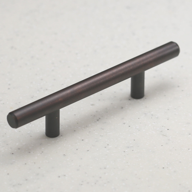 Industrial Euro Style T-Bar Cabinet Pulls in Oil Rubbed Bronze