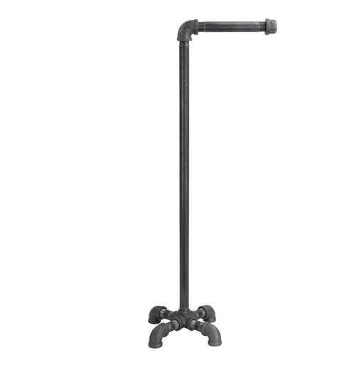 Industrial Matte Black Pipe Freestanding Stand Reserve Storage