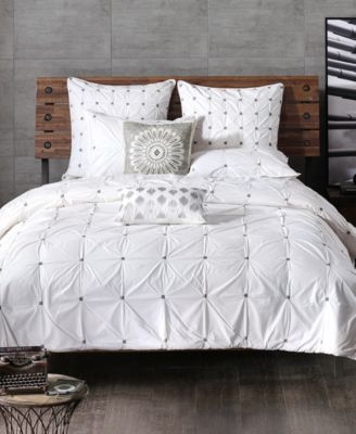 INK+IVY Masie 3-Piece Cotton Comforter Set, White, Full/Queen