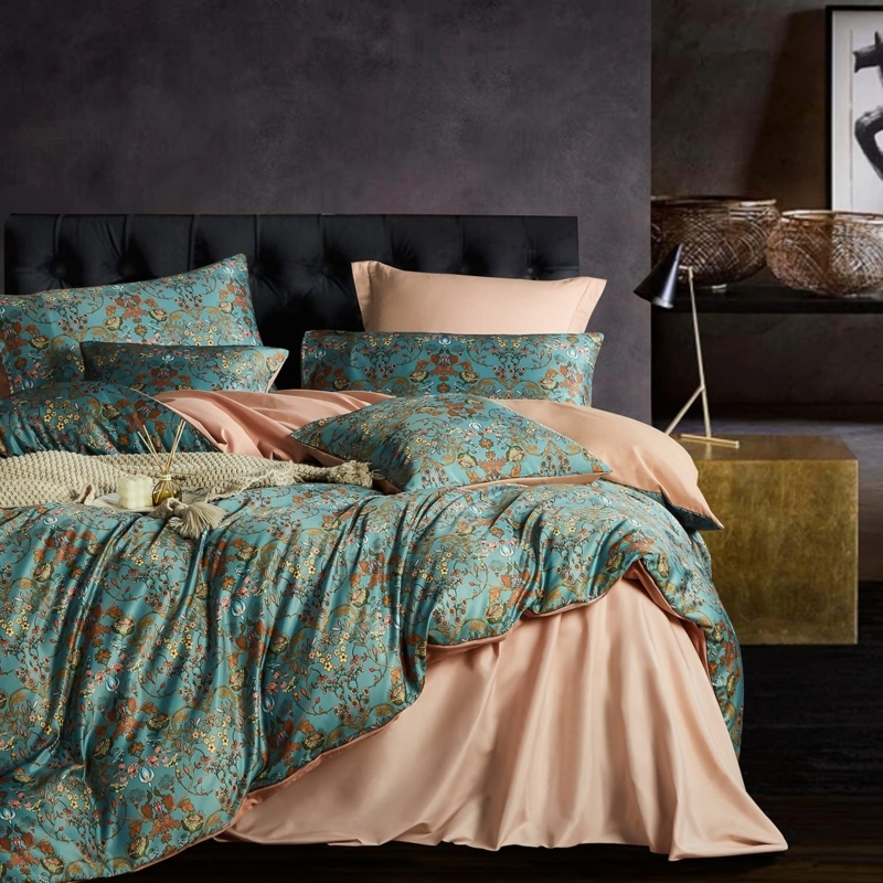 Intricate Paisley Duvet Cover Set Vintage Autumnal Color Palette