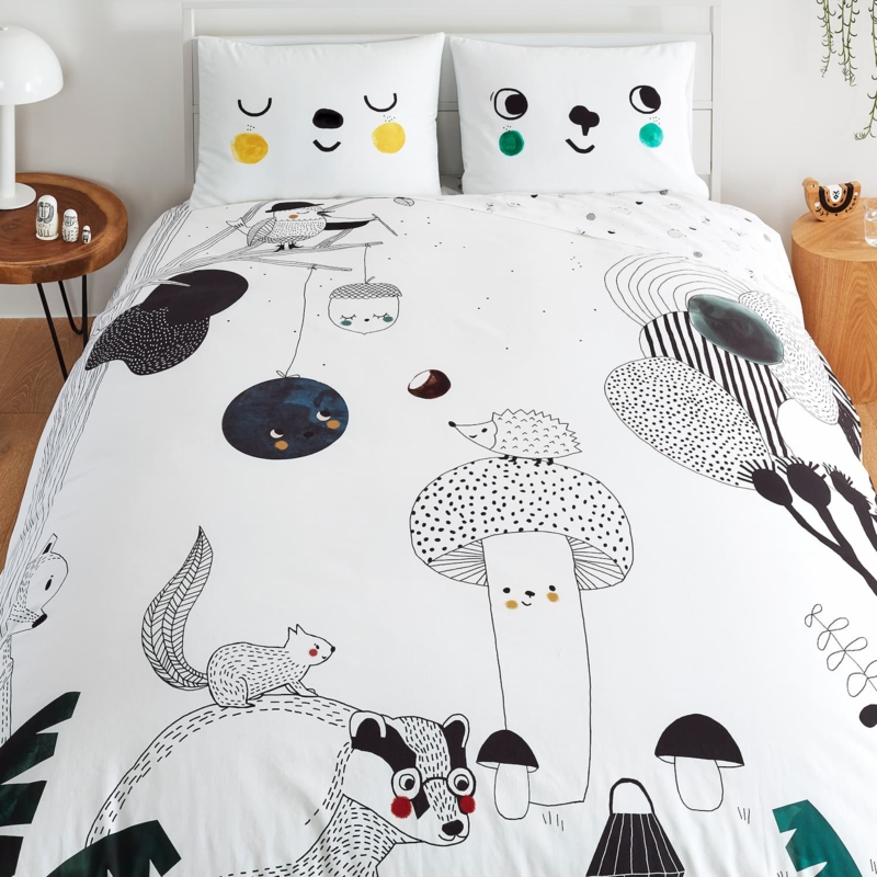 Kids Bedding Set Storybook Style Whimsical Woodland Kids Bedding
