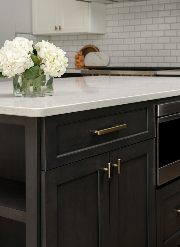 Kitchen Cabinets: Transitional Wood Cabinets, Brown & White Dual Tone.