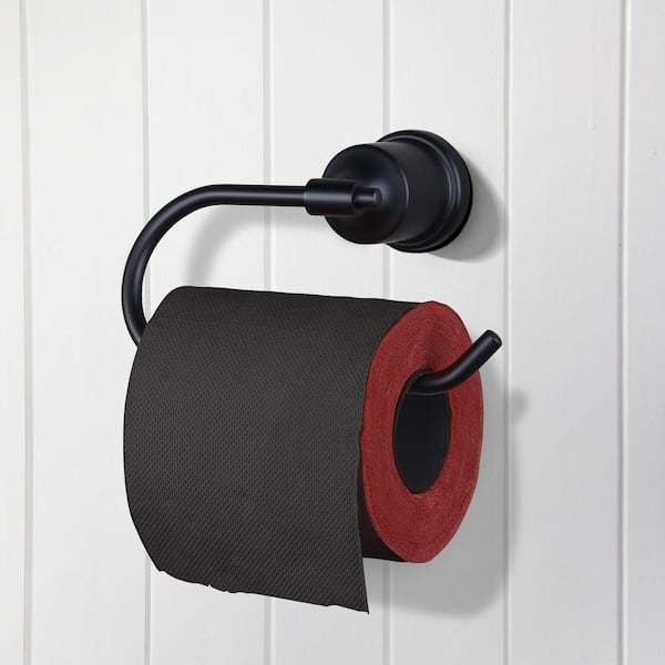 L-Shaped Toilet Paper Holder Minimalist Round Base Design