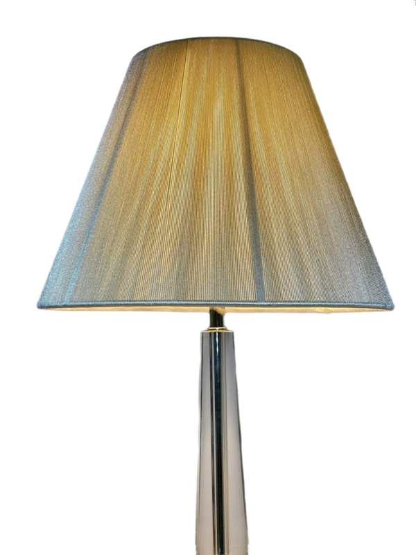 Lamp Shade Vertical String Texture Empire Silhouette White