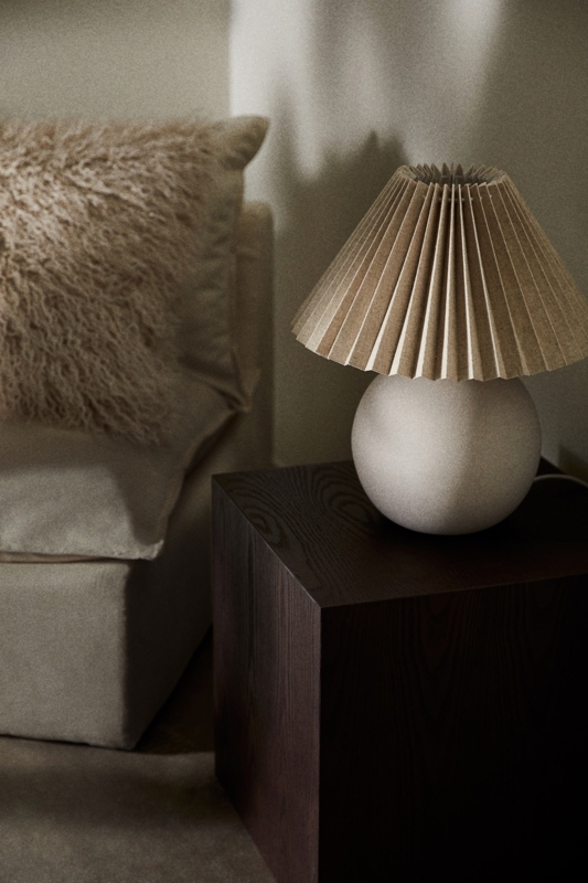 Lampshade Accordion Pleats Tapered Styling Accent Modern