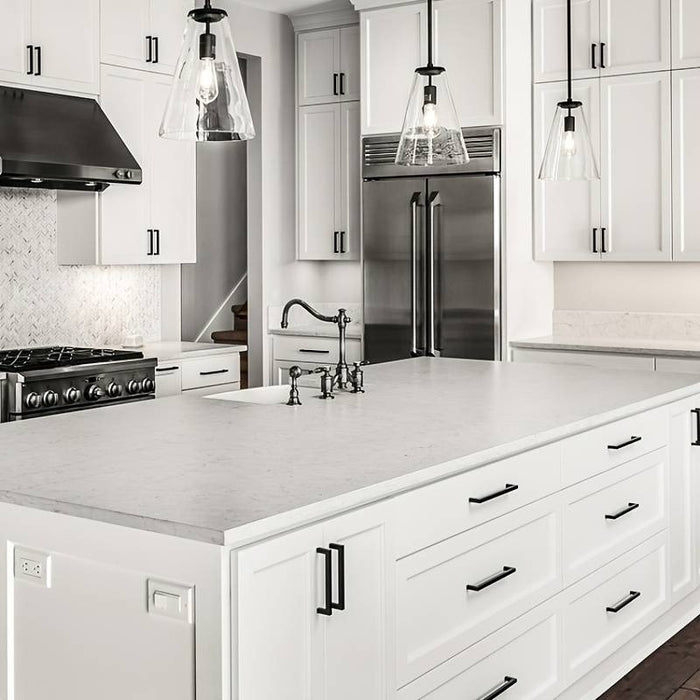 Linear Cabinet Pulls Matte Black Square Bar Modern Hardware Set